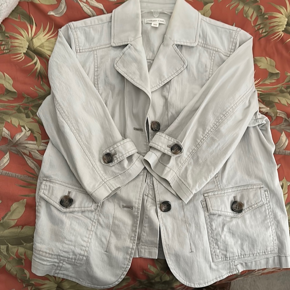 Coldwater Creek Denim Jacket Tan Sz 18W